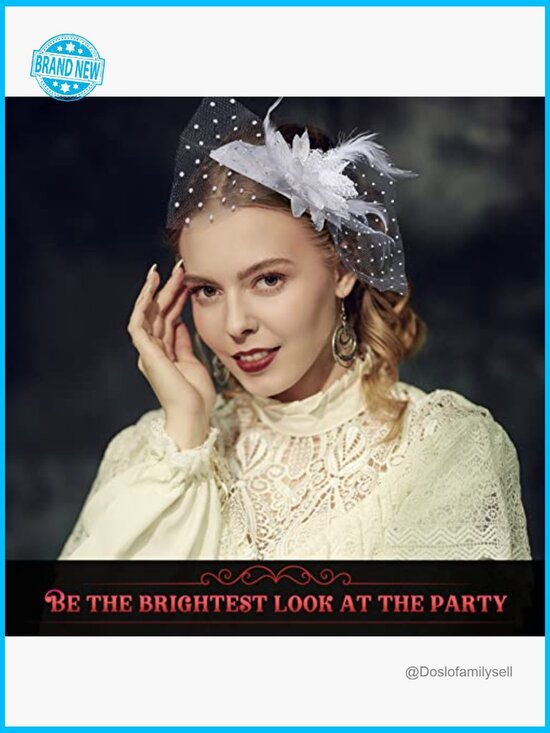 9 Derby Fascinators Hats Tea Party Feather Pillbox Hat with Clips for Women